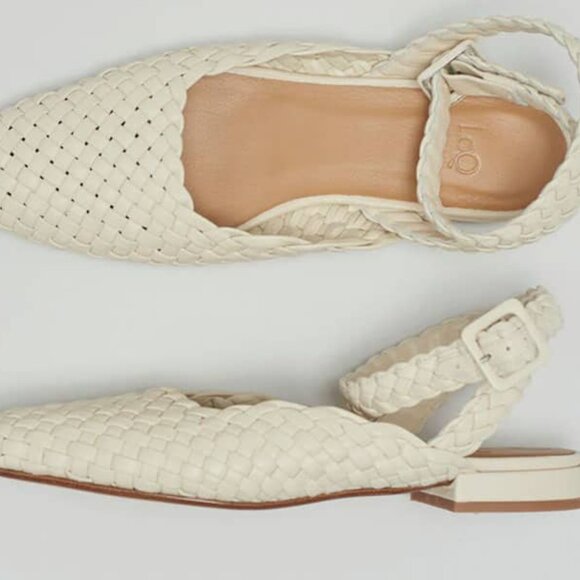 LOQ Shoes - LOQ Adria Sandals in Sand Woven Leather Summer Ankle Strap Shoes